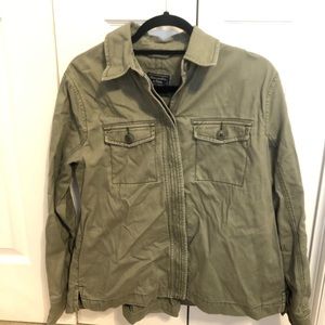 Military green utility jacket